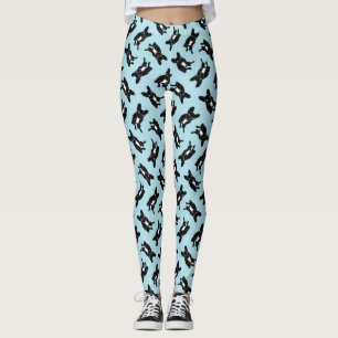 Leggings Frenchie brindle lindo en arte digital negro y