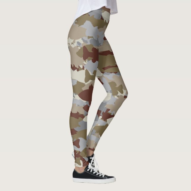 Leggings Frenesí de Peces Camuflaje Marrón (Derecha)