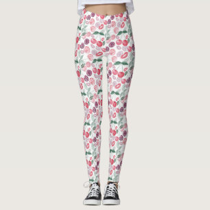 Leggings Fresa de cereza roja