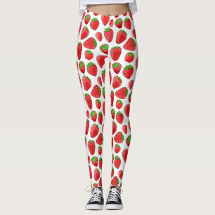Leggings Fresa de la acuarela