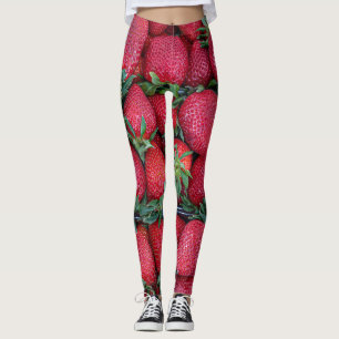Leggings Fresas con hojas verdes