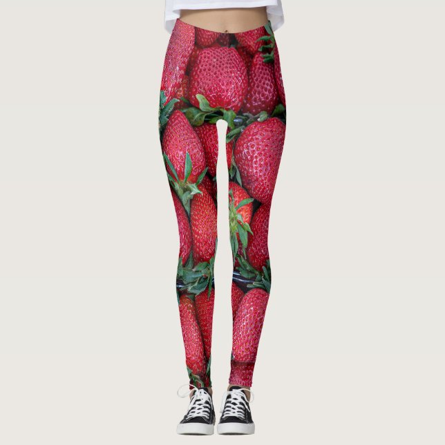 Leggings Fresas con hojas verdes (Anverso)