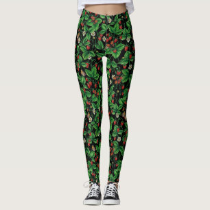 Leggings Fresas silvestres en negro