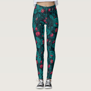 Leggings Fresas silvestres, rojas y azules
