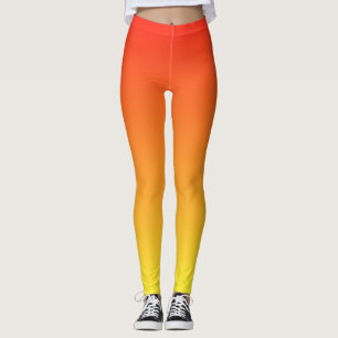Leggings Fresco Lindo y Divertido Gradiente Amanecer Naranj
