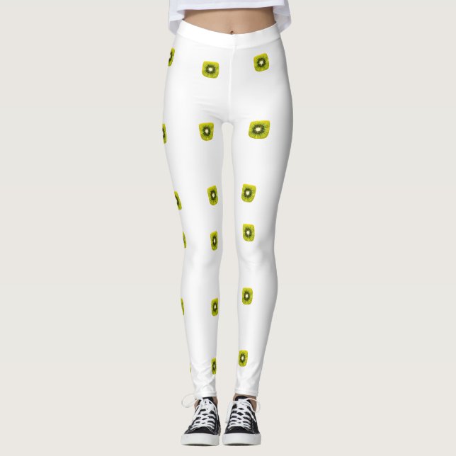 Leggings "Fresh Kiwis on White Background – Minimalist Frui (Anverso)
