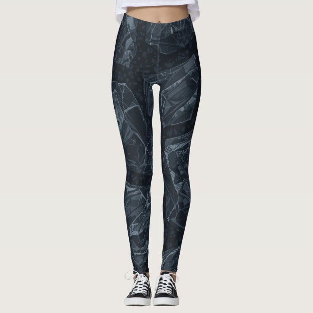Leggings Fríos Roca Desolada Grunge Oscuro Piedra (Anverso)