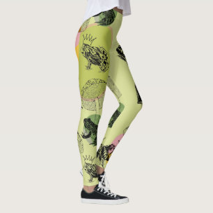 Leggings Frogcore y hongos adoran la estética