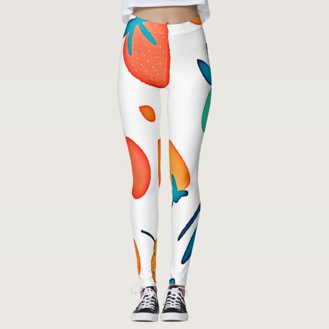 Leggings Fruit Whimsy: Modelo de juego (Anverso)