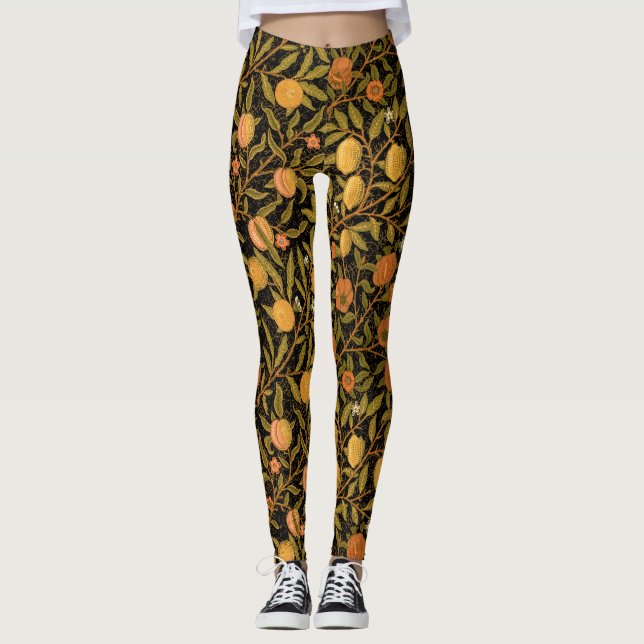 Leggings Fruta cítrica del ~ de William Morris en las (Anverso)