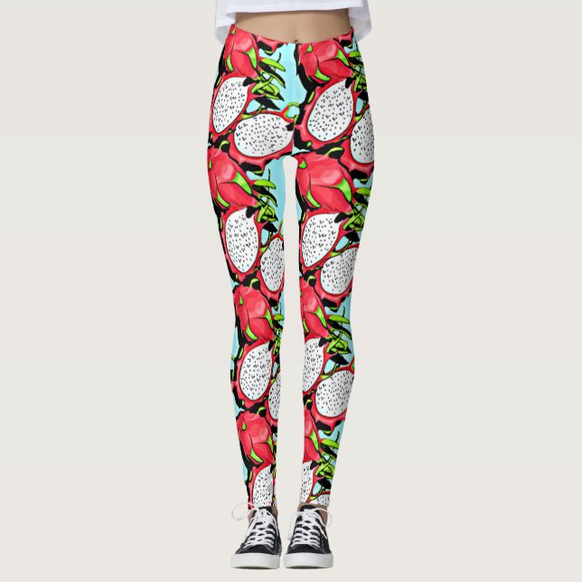 Leggings fruta del dragón rojo (Anverso)