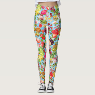 Leggings Frutas tropicales para el agua de la boca