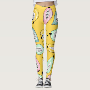 Leggings Frutas tropicales: Patrón de impresión vibrante