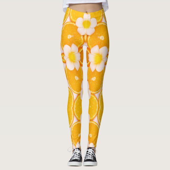 Leggings Frutas y arte moderno y florido (Anverso)