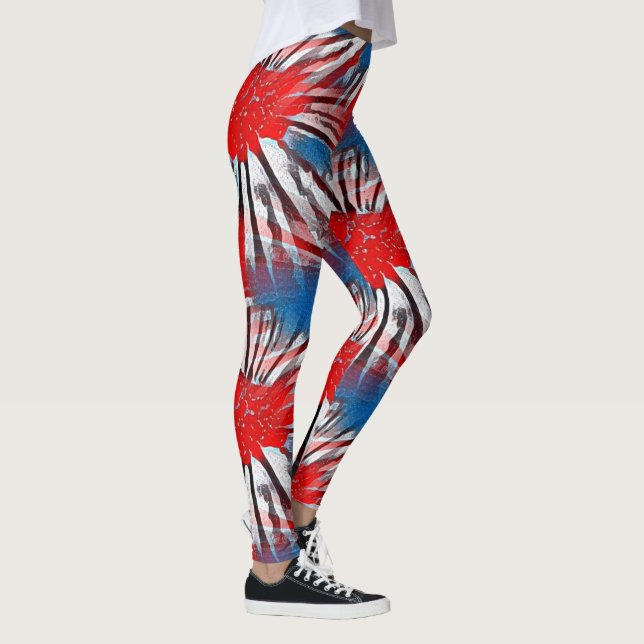 Leggings Fuego azul rojo (Derecha)