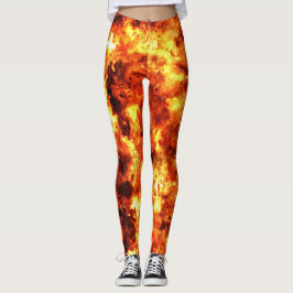 Leggings Fuego rojo caliente