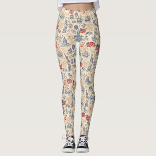 Leggings Fuegos Artificiales Vintage Americana Escénica (3)