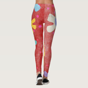 Leggings Fuerte de flores inspirada en los años 60