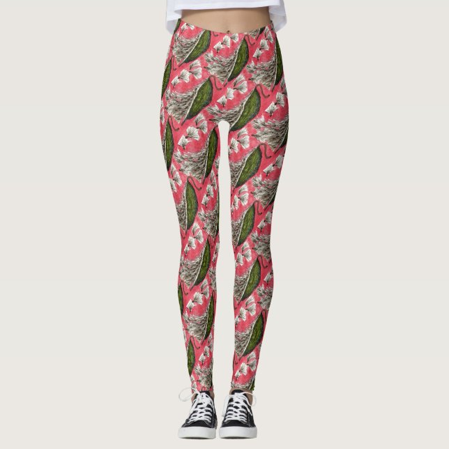 Leggings Fun baldosa floral a base de vainas de ordeño (Anverso)