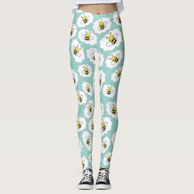 Leggings Fun Bee Pattern (Anverso)