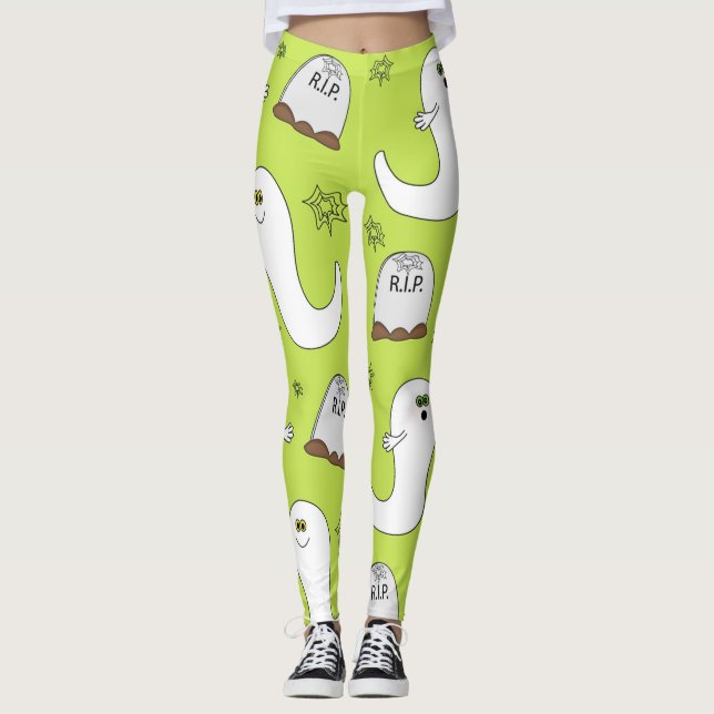 Leggings Fun Ghost de Halloween (Anverso)