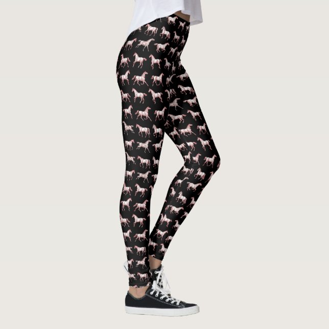 Leggings Fun Girly Pink Black Galloping Hornos (Derecha)