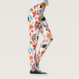 Leggings Fun Halloween Otoño Patrón De Calabaza Yoga