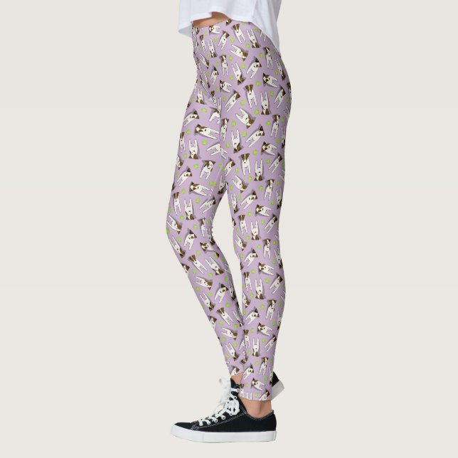 Leggings Fun Jack Russell Terriers con pelotas de tenis lil (Izquierda)