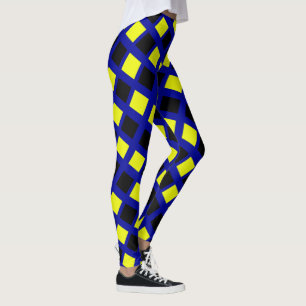 Leggings Funky amarillo negro bloquea las piernas