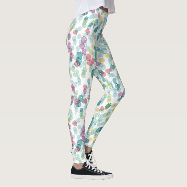 Leggings Funky Happy Summer Polkadots Patrón (Derecha)