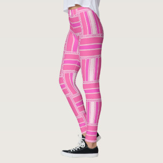 Leggings Funky Hot Pink Stripe Pattern Leggambas para Psyde