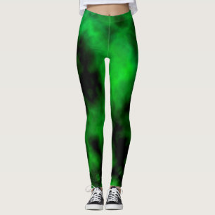 Leggings Funky Neon Green Emerald Halloween Resumen