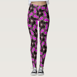 Leggings Funky Noir Hot Pink Leggings, deberían Psydefx Rob