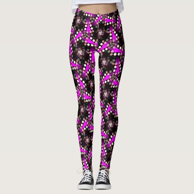 Leggings Funky Noir Hot Pink Leggings, deberían Psydefx Rob (Anverso)