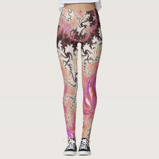 Leggings Funky Pink Fractal (Anverso)