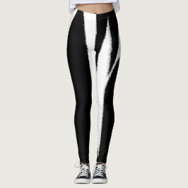 Leggings Funky Resumen Arte Blanco Negro