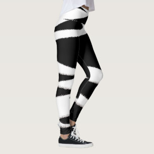 Leggings Funky Resumen Arte Blanco Negro