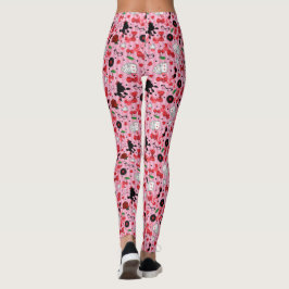Leggings Funky Rockabilly Poodles y cerezas Sock Hop