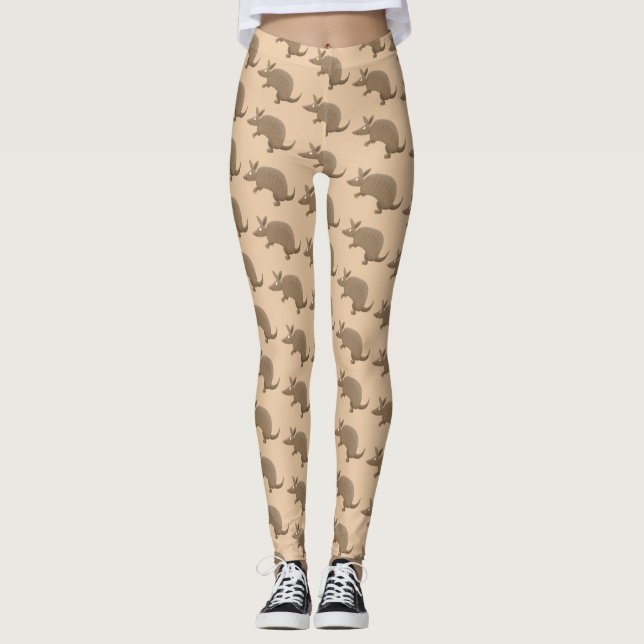 Leggings Funny armadillo feliz personalizado ilustracion (Anverso)
