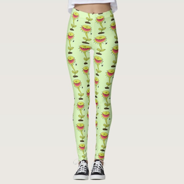 Leggings Funny carnívoro Venus trampa de mosca personalizad (Anverso)