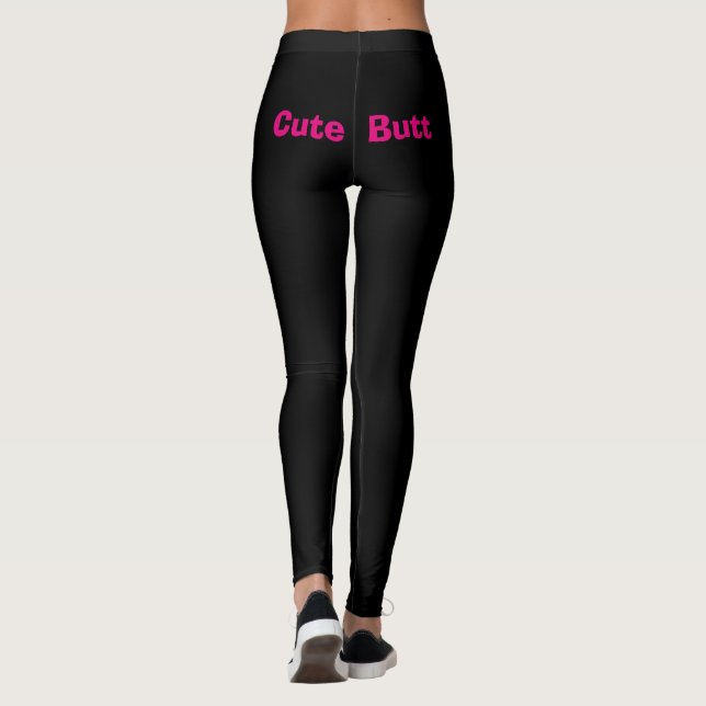 Leggings Funny Cute Butt Pink 4Rachel (Reverso)