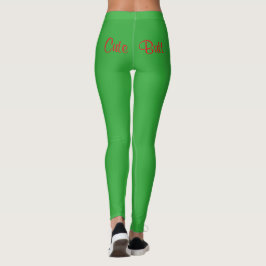 Leggings Funny Green Red Cute Butt 4Aileen