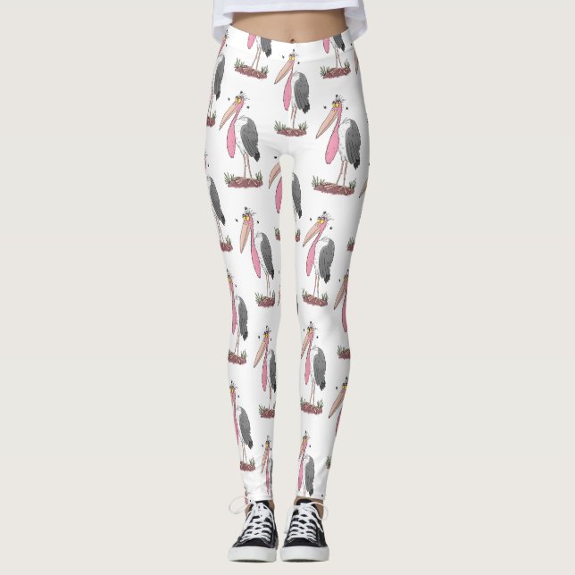 Leggings Funny marabou stork personalizado (Anverso)
