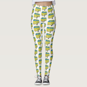 Leggings Furgoneta de dibujos animados clásica de color ver