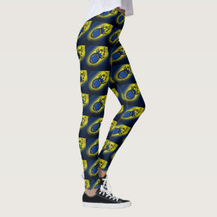 LEGGINGS FÚTBOL AZUL Y AMARILLO