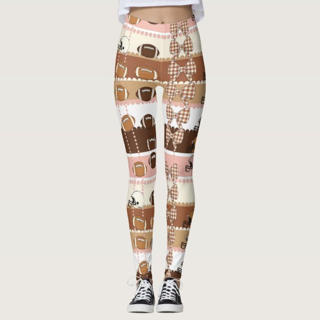 Leggings Fútbol Coquette Arco Iris Estampado de Leopardo (5 (Anverso)