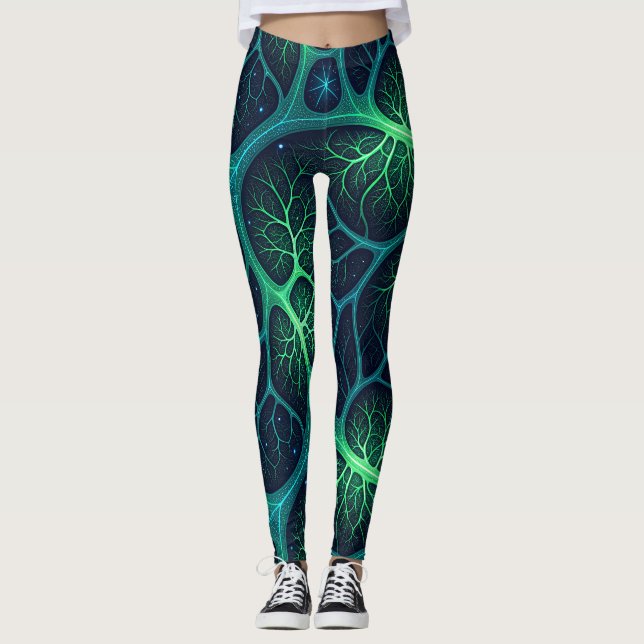 Leggings Futuristic Zombie Aesthetic Pattern – Biomechanica (Anverso)