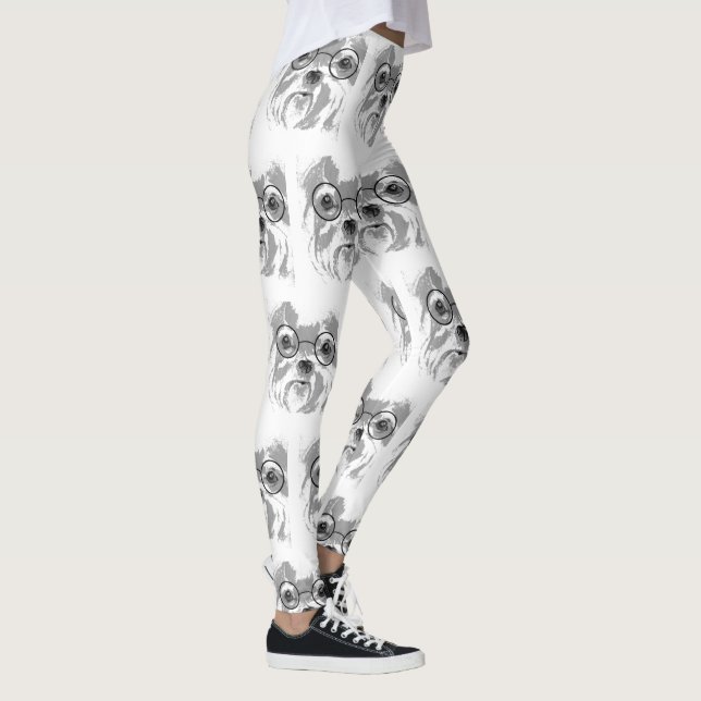 Leggings Gafas de perro de Shih Tzu (Derecha)