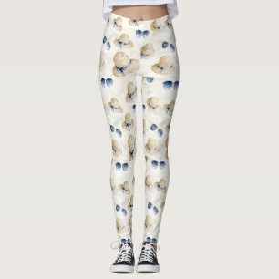 Leggings Gafas de sol azules con sombrero crema