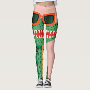 Leggings Gafas de sol de cocodrilo divertidas animal de dib